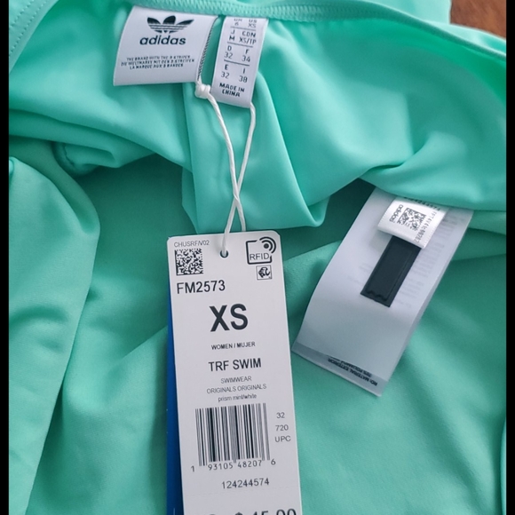 Adidas TRF Mint Green Swimsuit - Picture 15 of 16